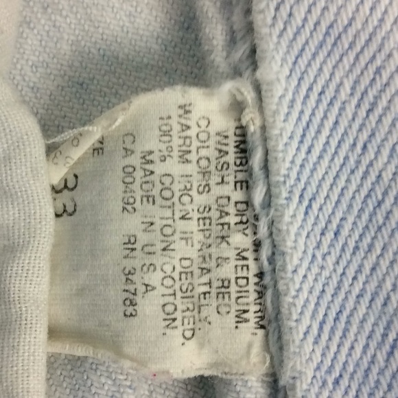 Lee Mens Bleach Blue Denim Shorts Sz 33 - Picture 6 of 6